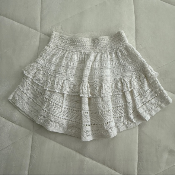 {Aerie} White Eyelet Lace Ruffle Tiered Skirt | XS - Picture 5 of 5